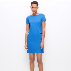 Ann Taylor Petite Pocket Shift Royal Blue Dress